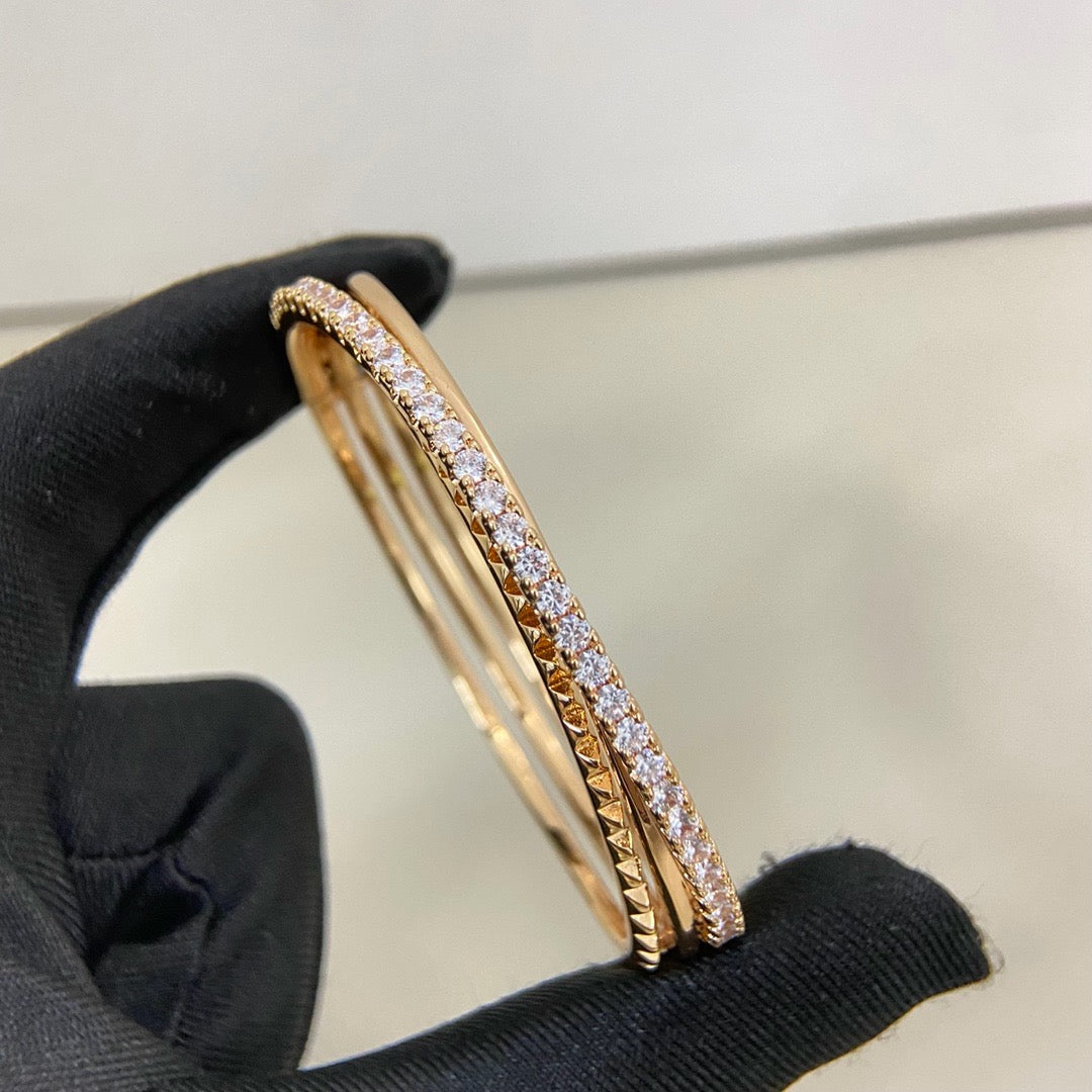 [OAK JURI]ETINCELLE HALF-PAVED DIAMOND BRACELET