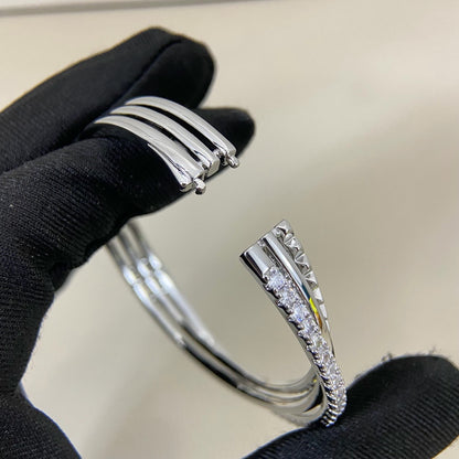 [OAK JURI]ETINCELLE HALF-PAVED DIAMOND BRACELET