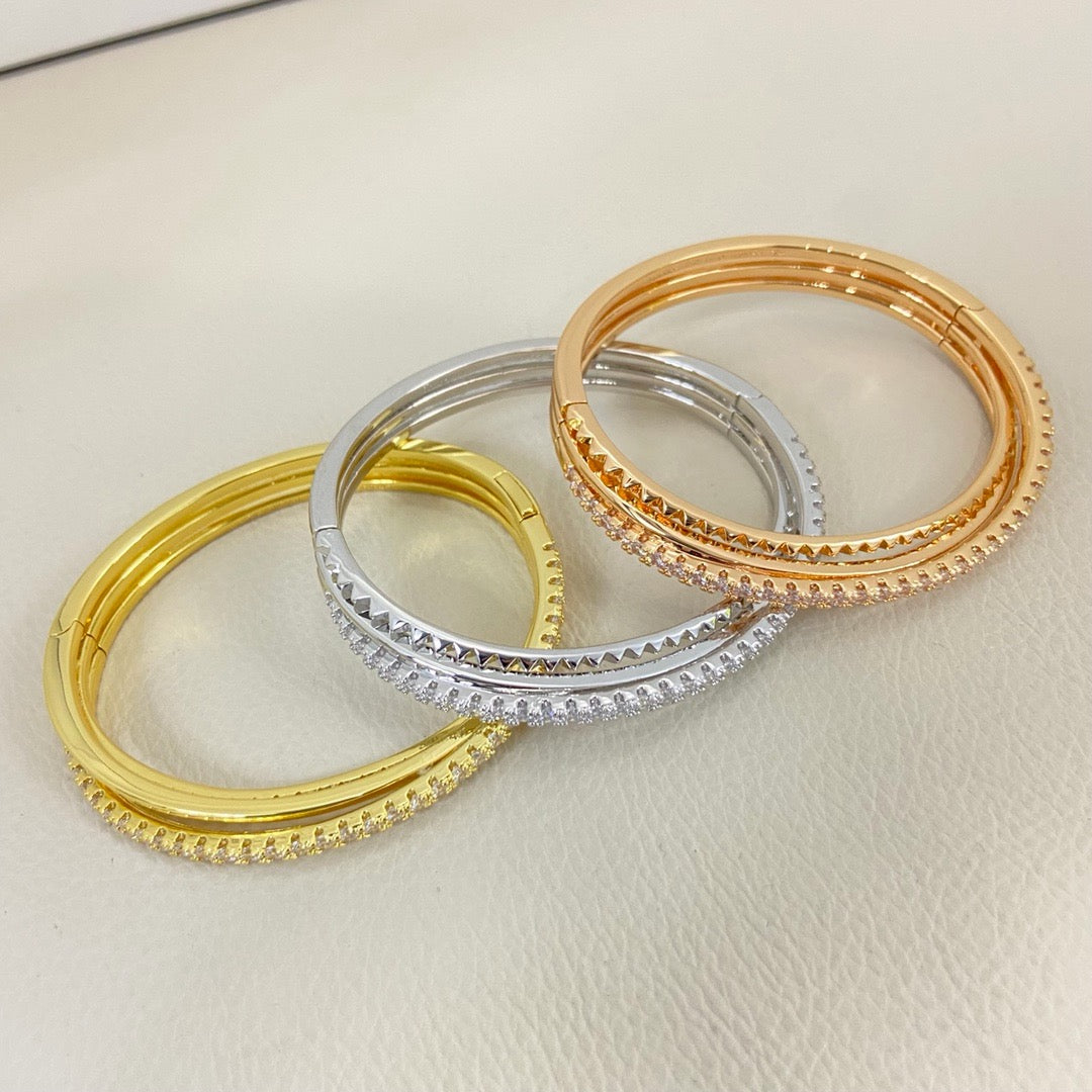 [OAK JURI]ETINCELLE HALF-PAVED DIAMOND BRACELET