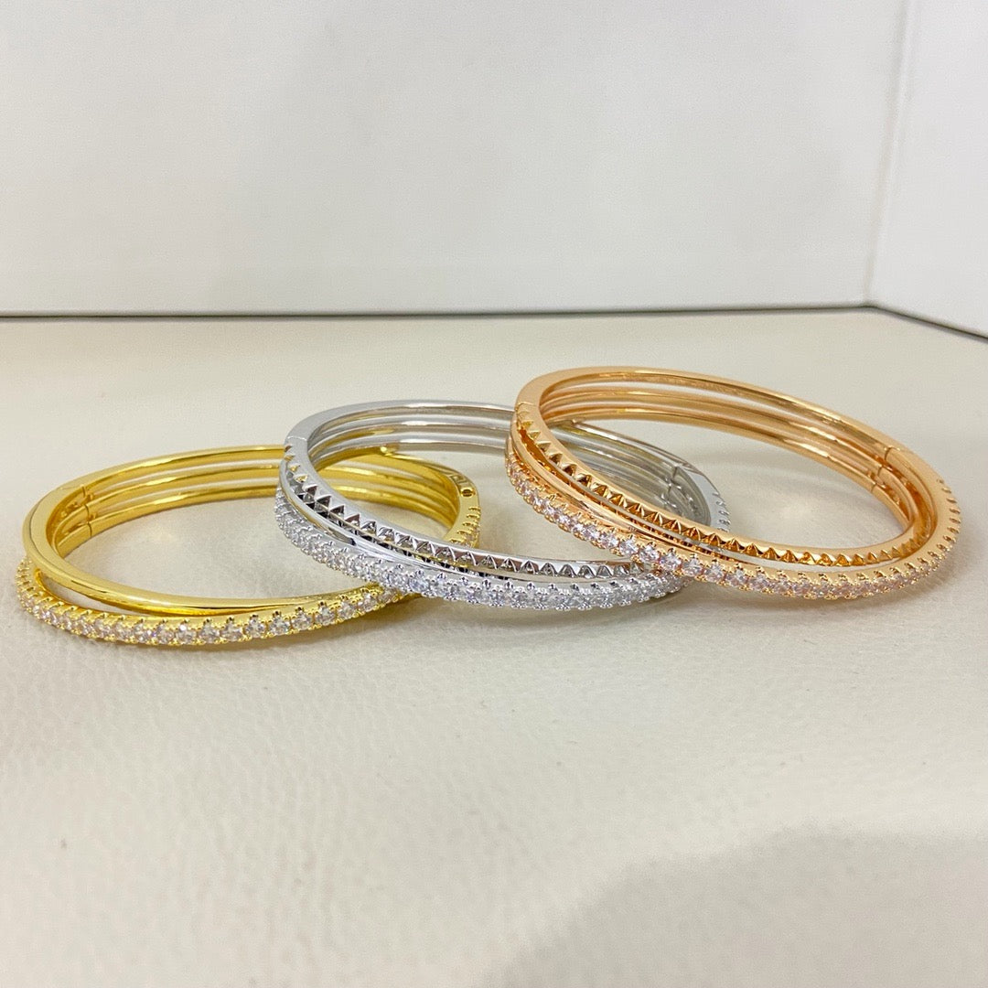 [OAK JURI]ETINCELLE HALF-PAVED DIAMOND BRACELET
