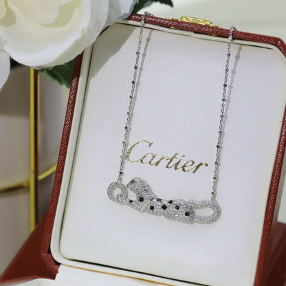 [OAK JURI]PANTHERE PAVED DIAMOND NECKLACE