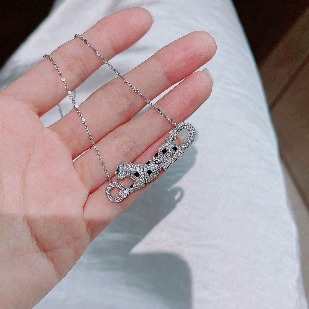 [OAK JURI]PANTHERE PAVED DIAMOND NECKLACE