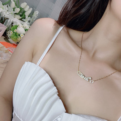 [OAK JURI]PANTHERE PAVED DIAMOND NECKLACE