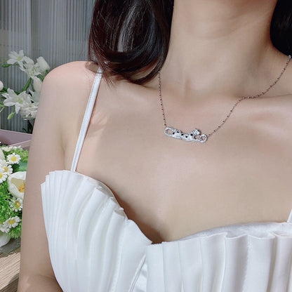 [OAK JURI]PANTHERE PAVED DIAMOND NECKLACE