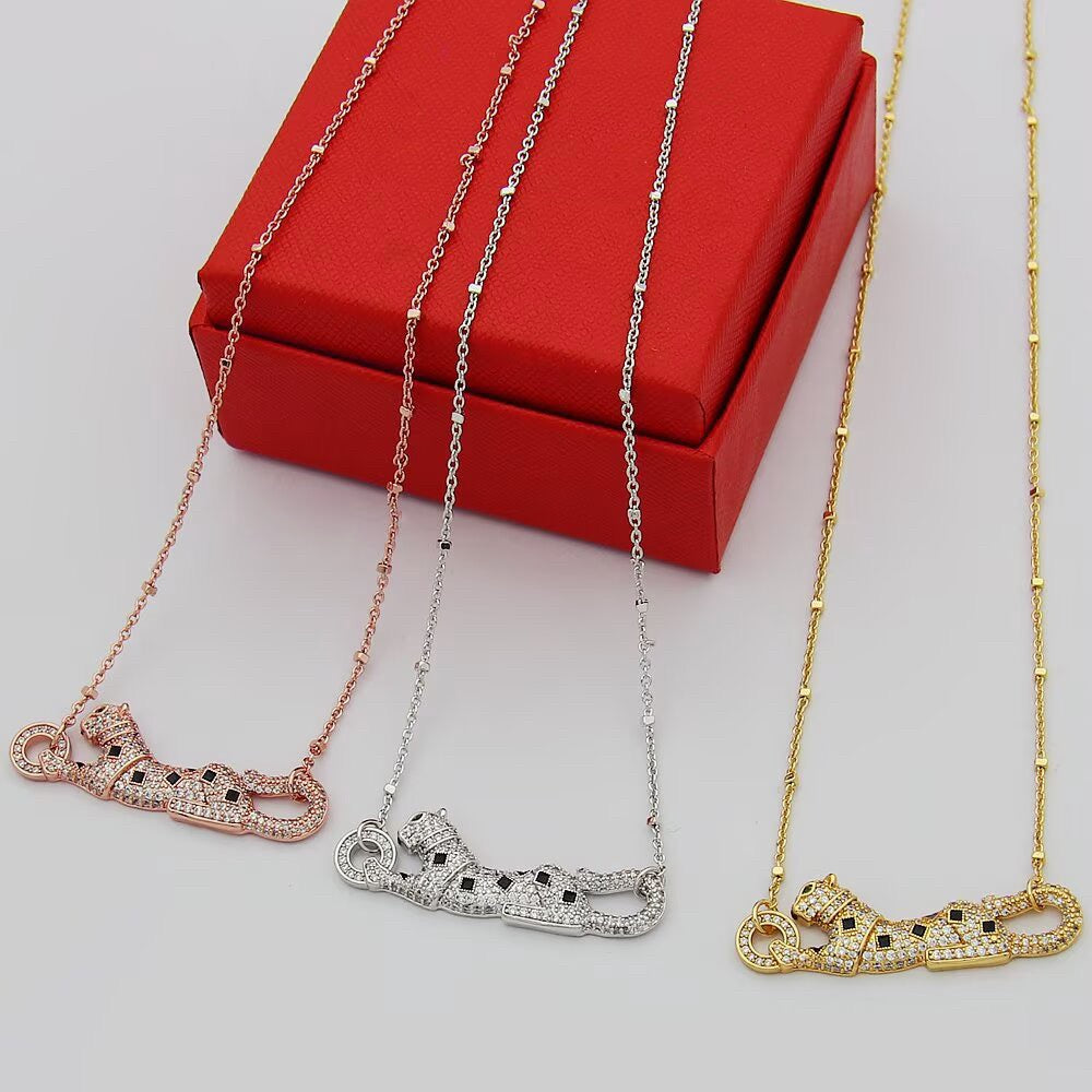 [OAK JURI]PANTHERE PAVED DIAMOND NECKLACE