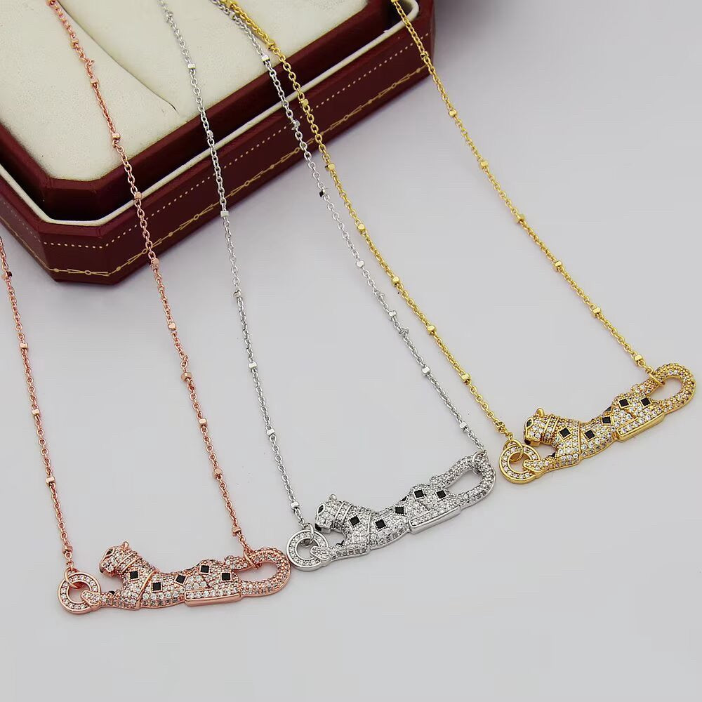 [OAK JURI]PANTHERE PAVED DIAMOND NECKLACE