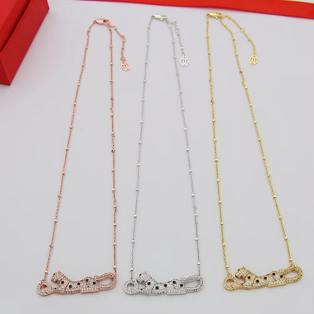 [OAK JURI]PANTHERE PAVED DIAMOND NECKLACE
