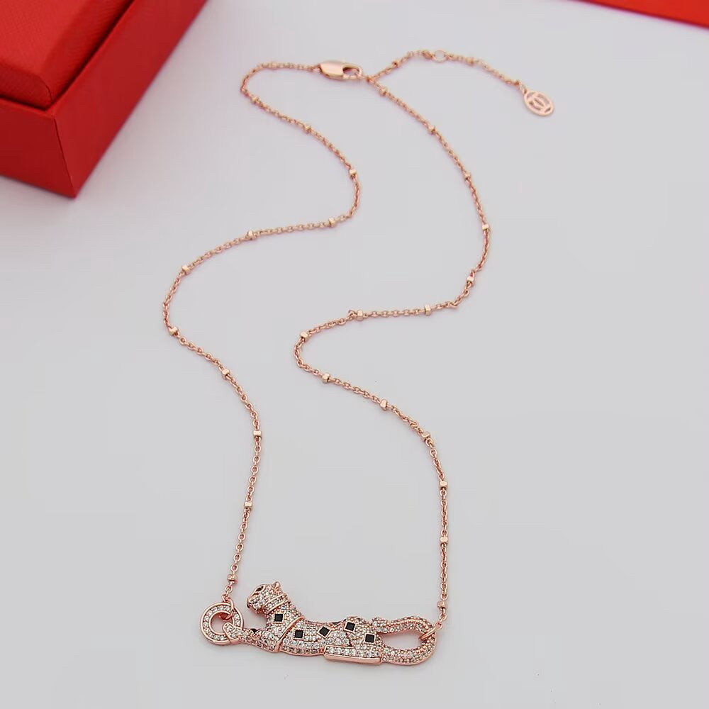 [OAK JURI]PANTHERE PAVED DIAMOND NECKLACE