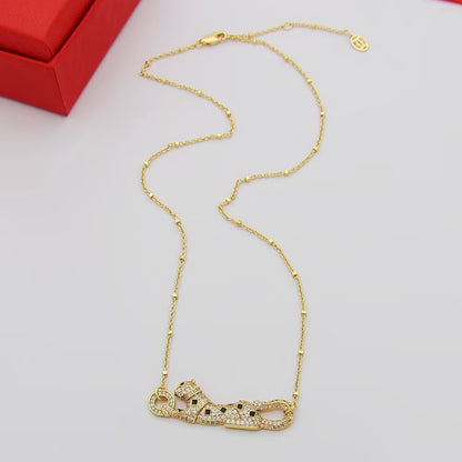 [OAK JURI]PANTHERE PAVED DIAMOND NECKLACE