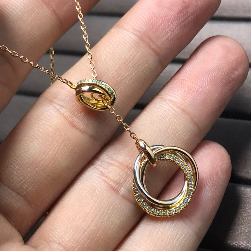 [OAK JURI]TRINITY DIAMONDS NECKLACE
