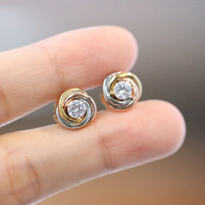 [OAK JURI]TRINITY STUD DIAMOND EARRINGS