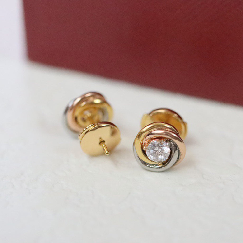 [OAK JURI]TRINITY STUD DIAMOND EARRINGS