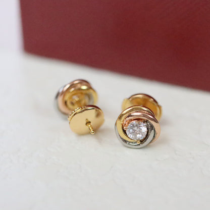 [OAK JURI]TRINITY STUD DIAMOND EARRINGS