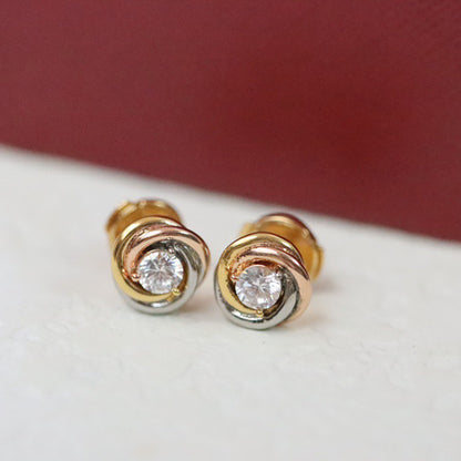 [OAK JURI]TRINITY STUD DIAMOND EARRINGS