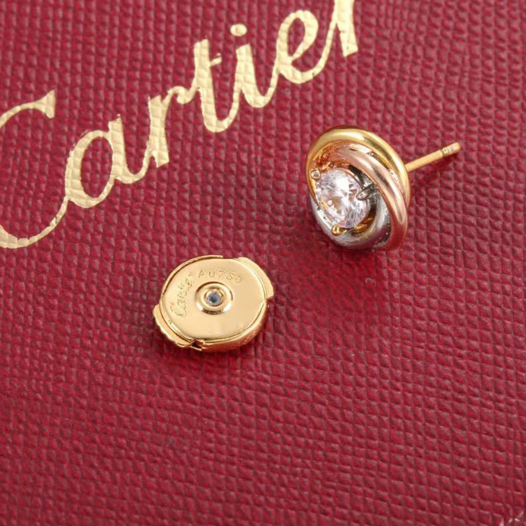 [OAK JURI]TRINITY STUD DIAMOND EARRINGS