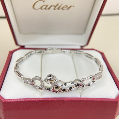 [OAK JURI]PANTHERE HALF DIAMOND ON CHAIN BRACELET