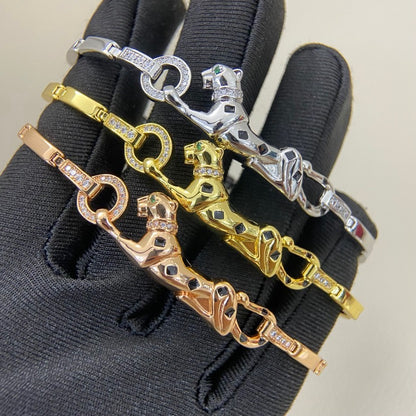 [OAK JURI]PANTHERE HALF DIAMOND ON CHAIN BRACELET