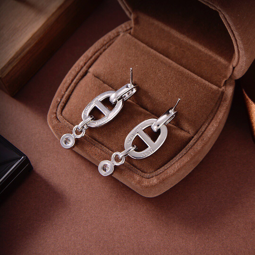 [OAK JURI]HM CHAINE DIAMOND EARRINGS