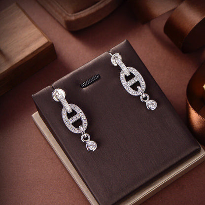 [OAK JURI]HM CHAINE DIAMOND EARRINGS
