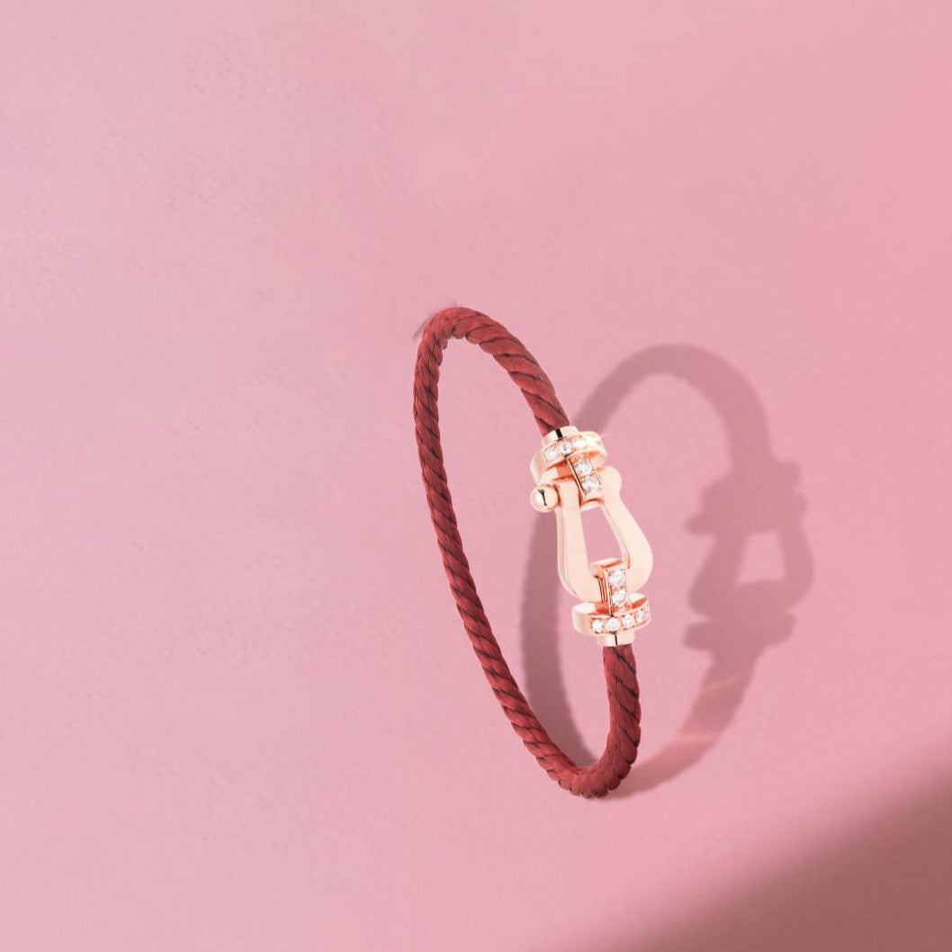 [OAK JURI]FORCE 10 HALF DIAMOND PINK GOLD RED CORDERI LARGE AND MEDIUM MODEL