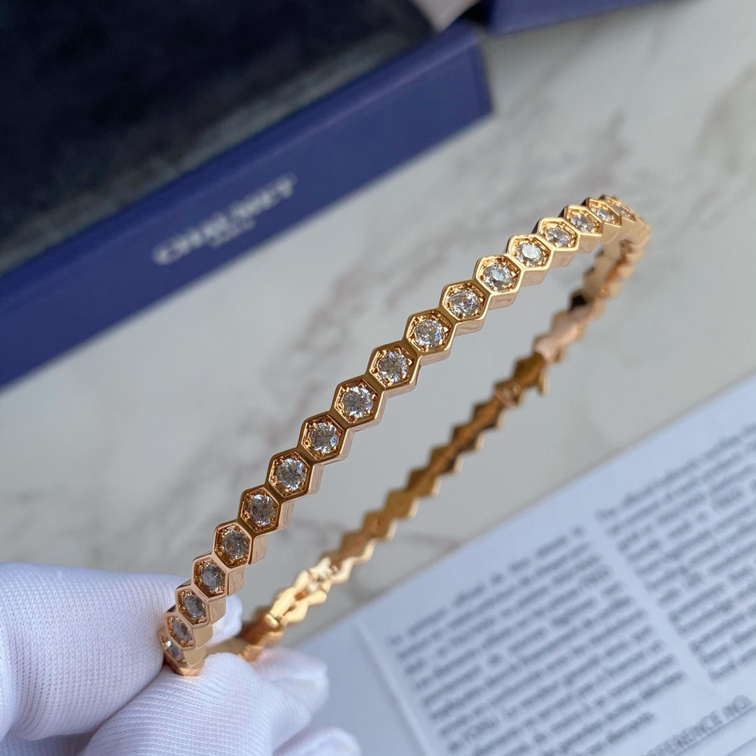 [OAK JURI]BEE LOVE GOLD BRACELET FULL DIAMOND