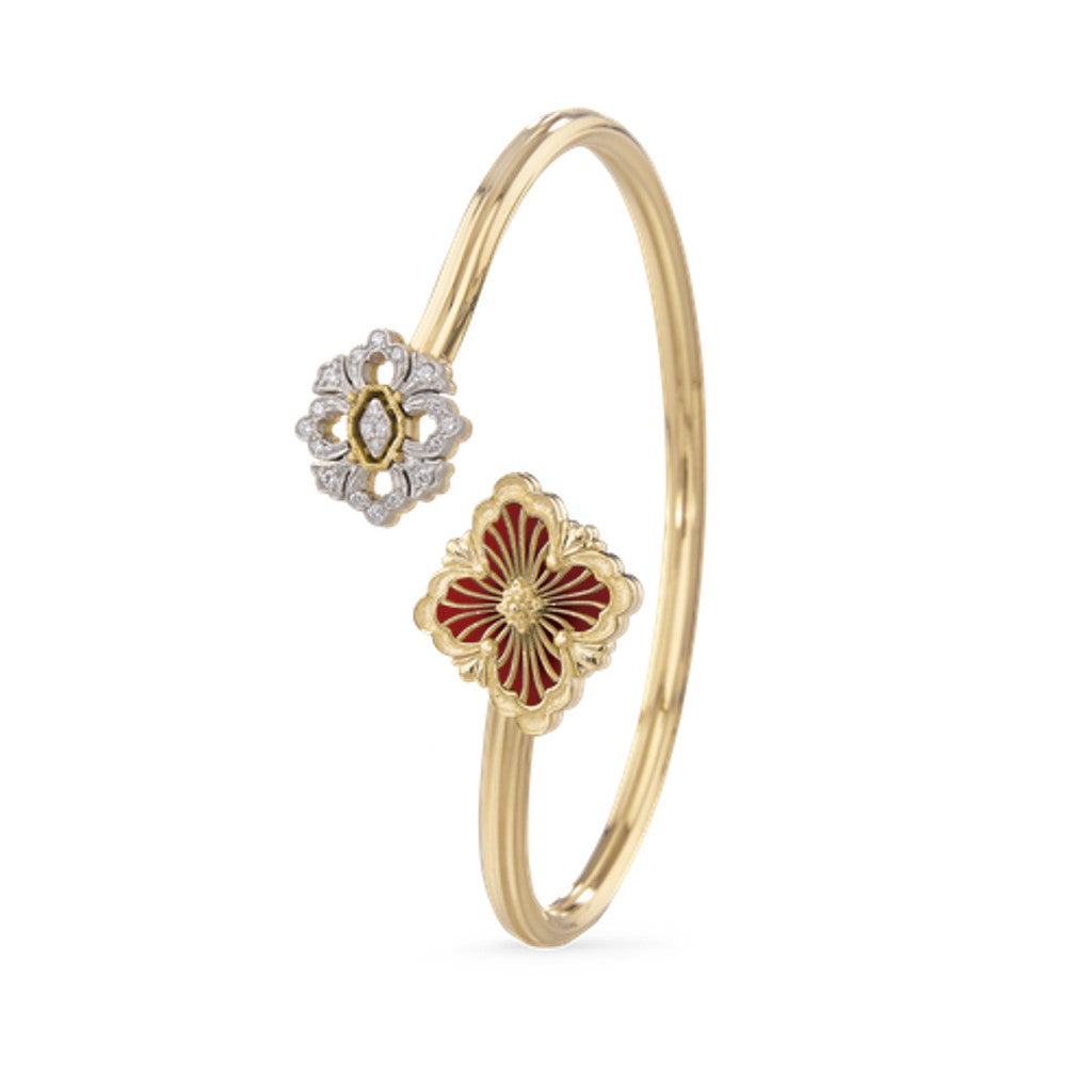 [OAK JURI]OPERA TULLE  GOLD BRACELET WITH ENAMEL BACKGROUND