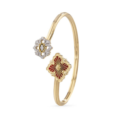 [OAK JURI]OPERA TULLE  GOLD BRACELET WITH ENAMEL BACKGROUND