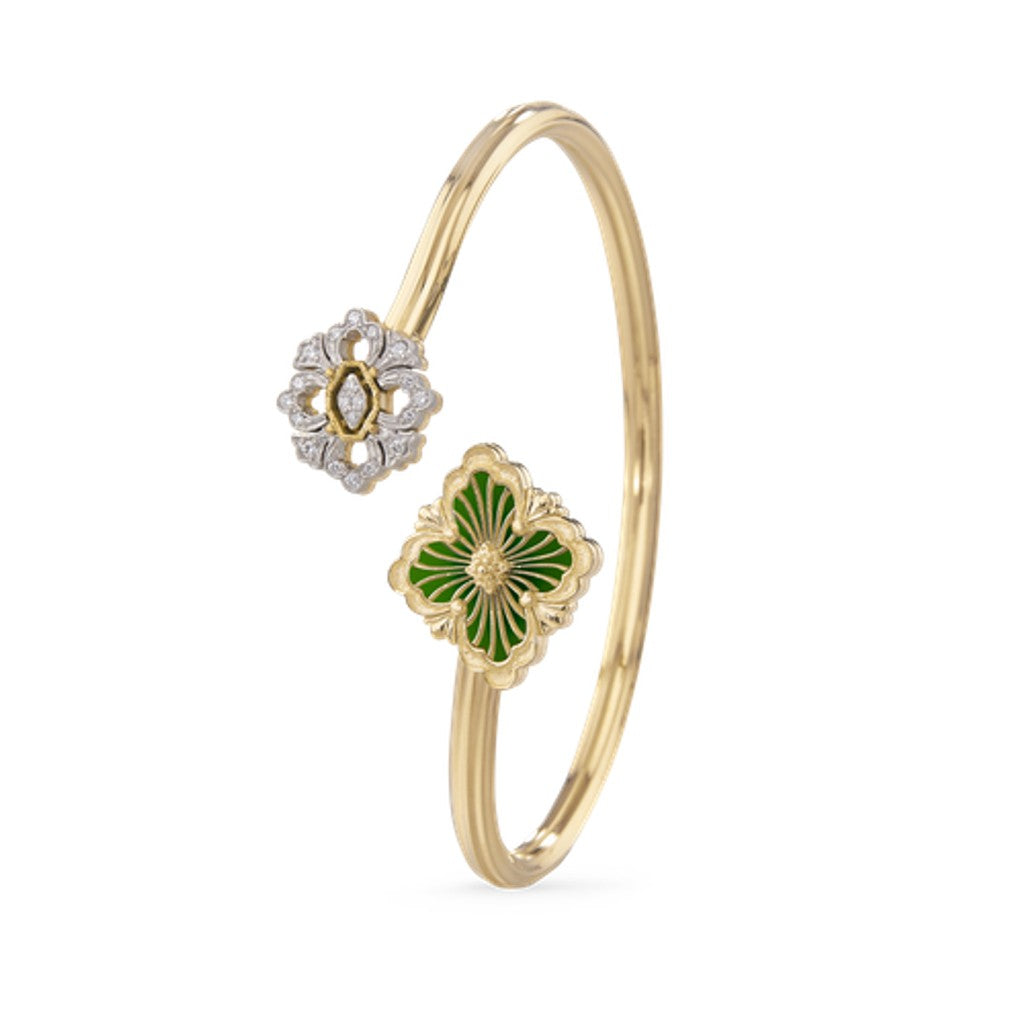 [OAK JURI]OPERA TULLE  GOLD BRACELET WITH ENAMEL BACKGROUND