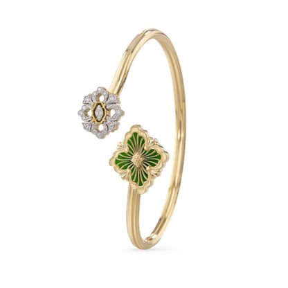 [OAK JURI]OPERA TULLE  GOLD BRACELET WITH ENAMEL BACKGROUND