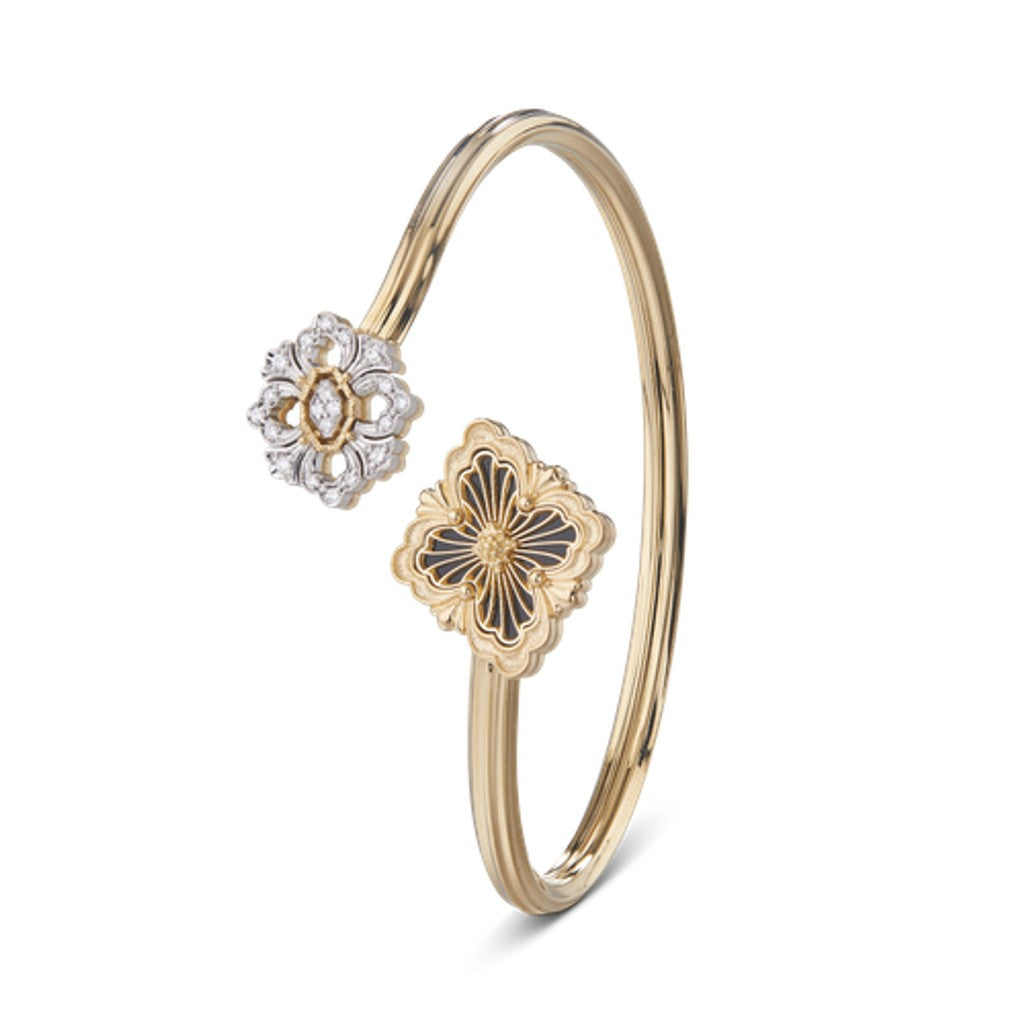 [OAK JURI]OPERA TULLE  GOLD BRACELET WITH ENAMEL BACKGROUND