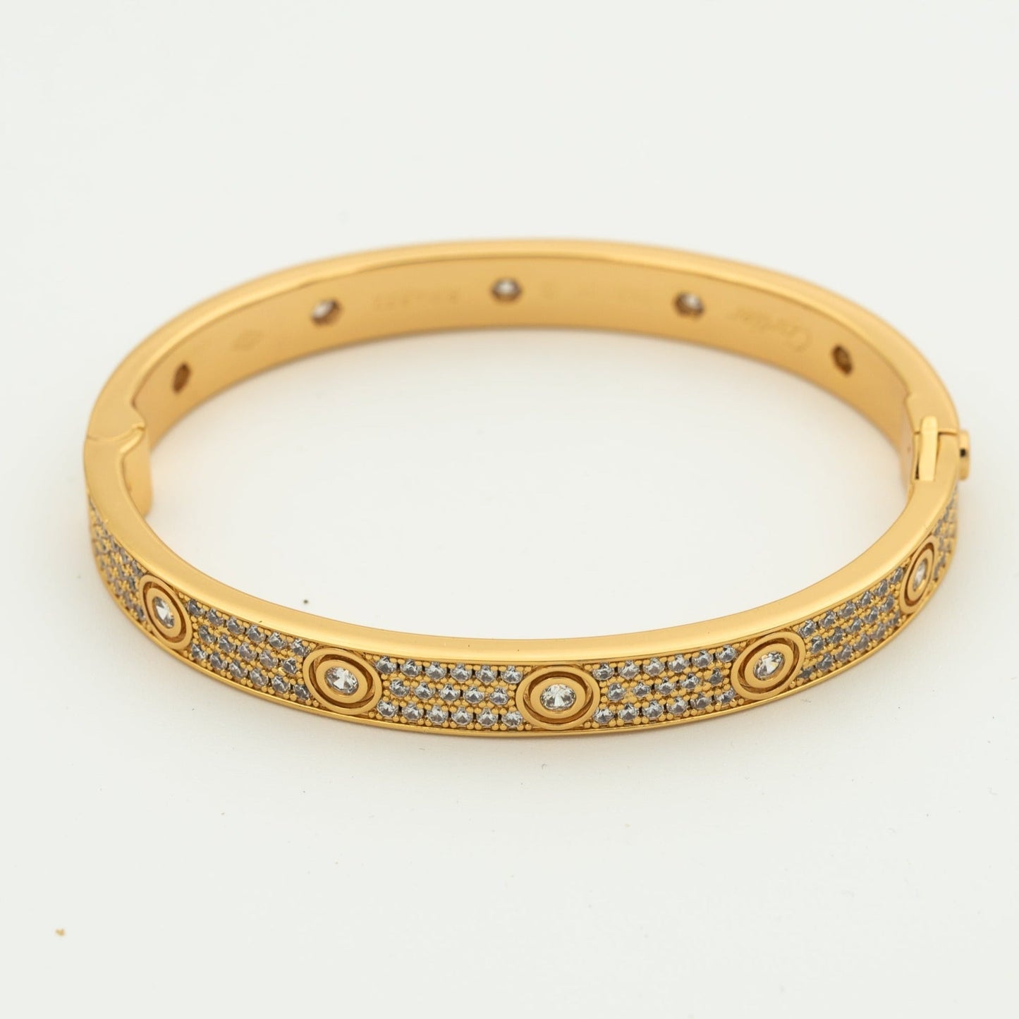 [OAK JURI]LOVE BRACELET 6.1MM DIAMOND-PAVED 10 BIG DIAMONDS
