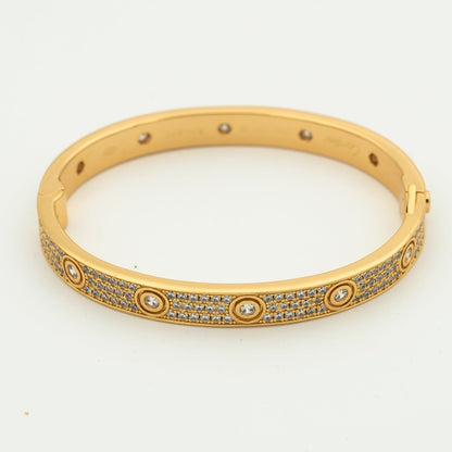 [OAK JURI]LOVE BRACELET 6.1MM DIAMOND-PAVED 10 BIG DIAMONDS
