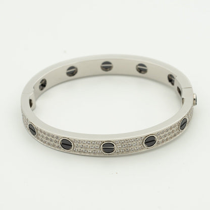 [OAK JURI]LOVE BRACELET 6.1MM DIAMOND-PAVED CERAMIC