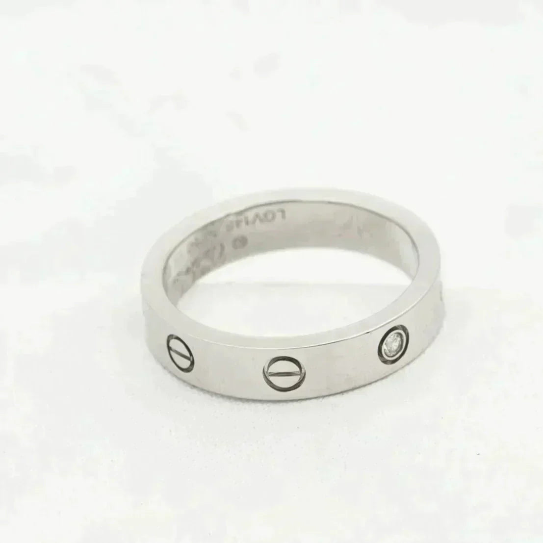 [OAK JURI]LOVE RING 4MM 1 DIAMOND SILVER