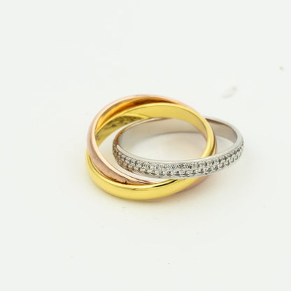 [OAK JURI]TRINITY RING GOLD PINK GOLD SILVER DIAMONDS
