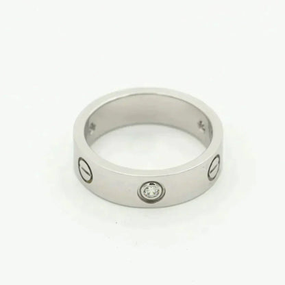 [OAK JURI]LOVE RING 5.5MM 3 DIAMONDS SILVER