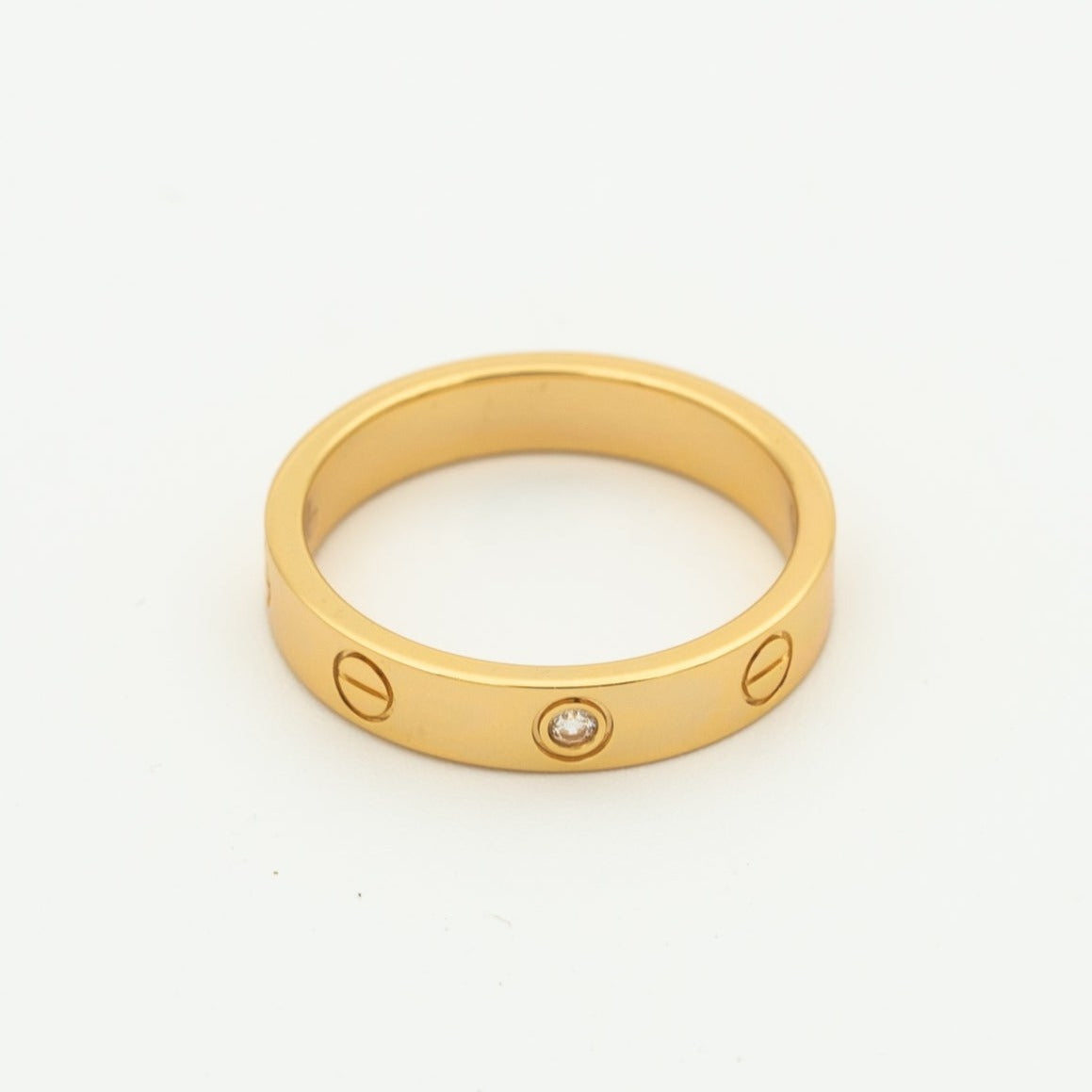 [OAK JURI]LOVE RING 4MM 1 DIAMOND PINK GOLD