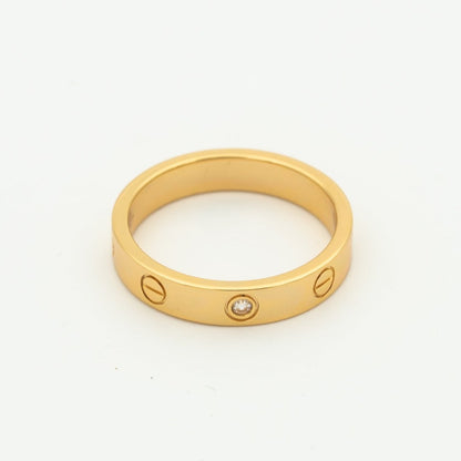 [OAK JURI]LOVE RING 4MM 1 DIAMOND PINK GOLD