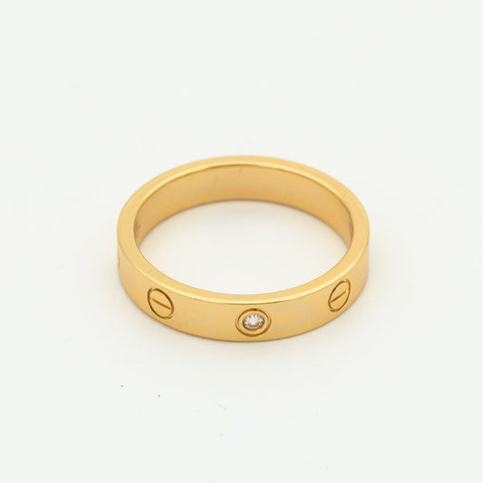 [OAK JURI]LOVE RING 4MM 1 DIAMOND PINK GOLD