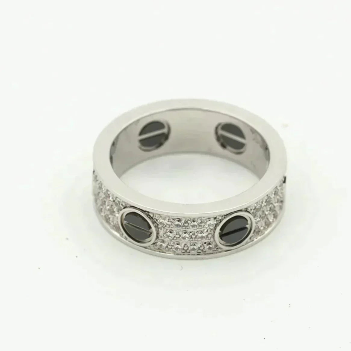 [OAK JURI]LOVE RING 5.5MM DIAMONDS PAVED CERAMIC