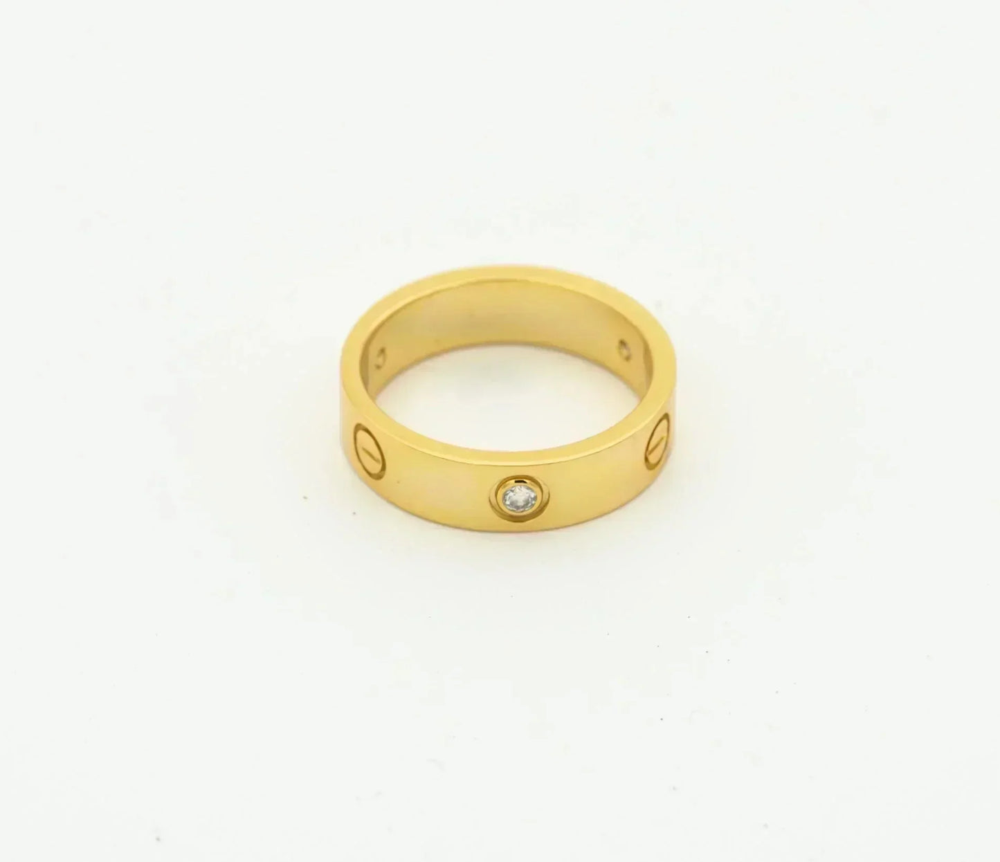 [OAK JURI]LOVE RING 4MM 1 DIAMOND GOLD