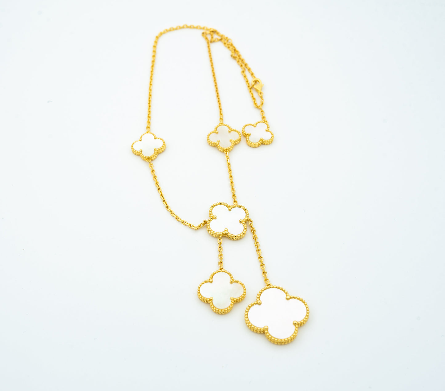 [OAK JURI]CLOVER MOTHER OF PEARL NECKLACE 6 MOTIF