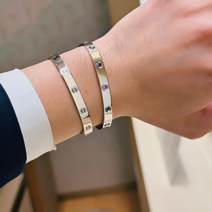 [OAK JURI]2026 RAINBOW LOVE BRACELET 6.1MM  10 DIAMONDS