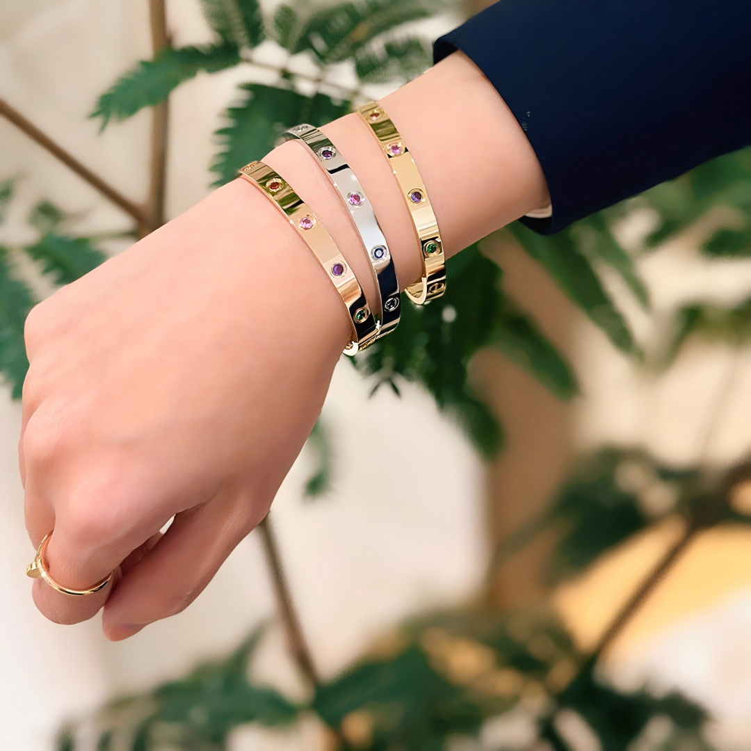 [OAK JURI]2026 RAINBOW LOVE BRACELET 6.1MM  10 DIAMONDS