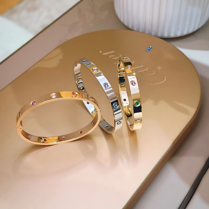 [OAK JURI]2026 RAINBOW LOVE BRACELET 6.1MM  10 DIAMONDS