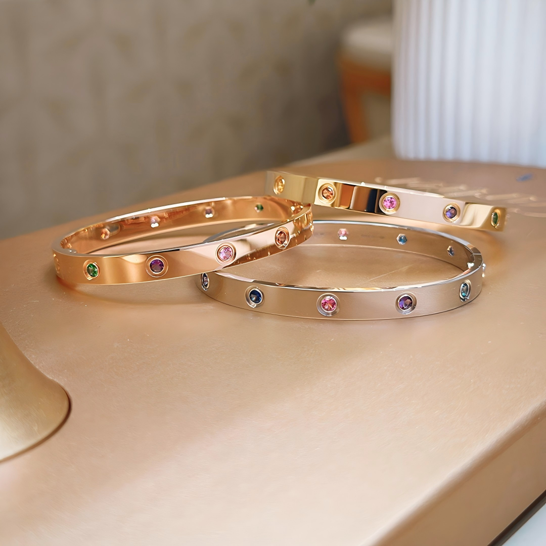 [OAK JURI]2026 RAINBOW LOVE BRACELET 6.1MM  10 DIAMONDS