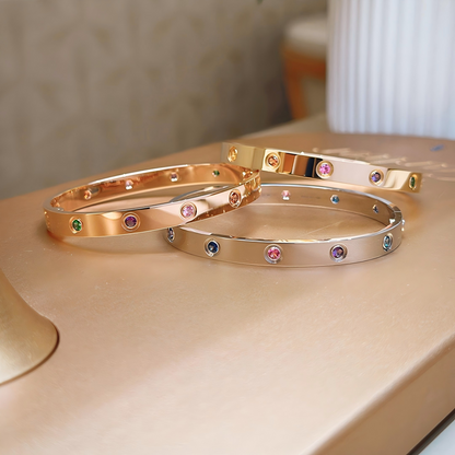 [OAK JURI]2026 RAINBOW LOVE BRACELET 6.1MM  10 DIAMONDS