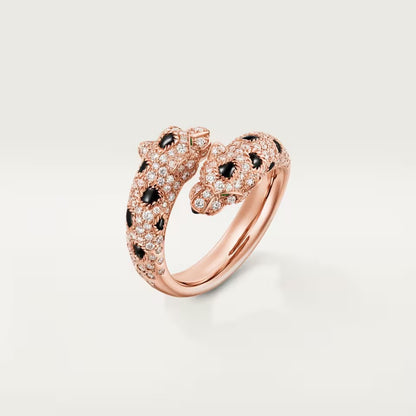 [OAK JURI]PANTHERE DOUBLE HEADED FULL DIAMOND  RING