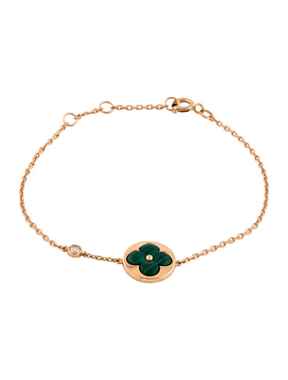 [OAK JURI]SUN MALACHITE 1 DIAMOND PINK GOLD BRACELET