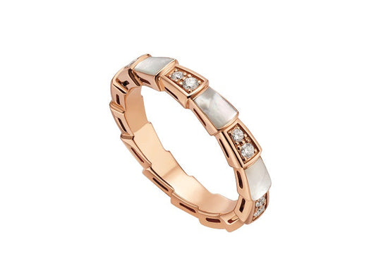 [OAK JURI]SERPENTI RING PINK GOLD DIAMOND MOP 3MM